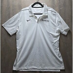 Nike Dri Fit Oklahoma State OSU White Polo Shirt Size Men's XLarge‎